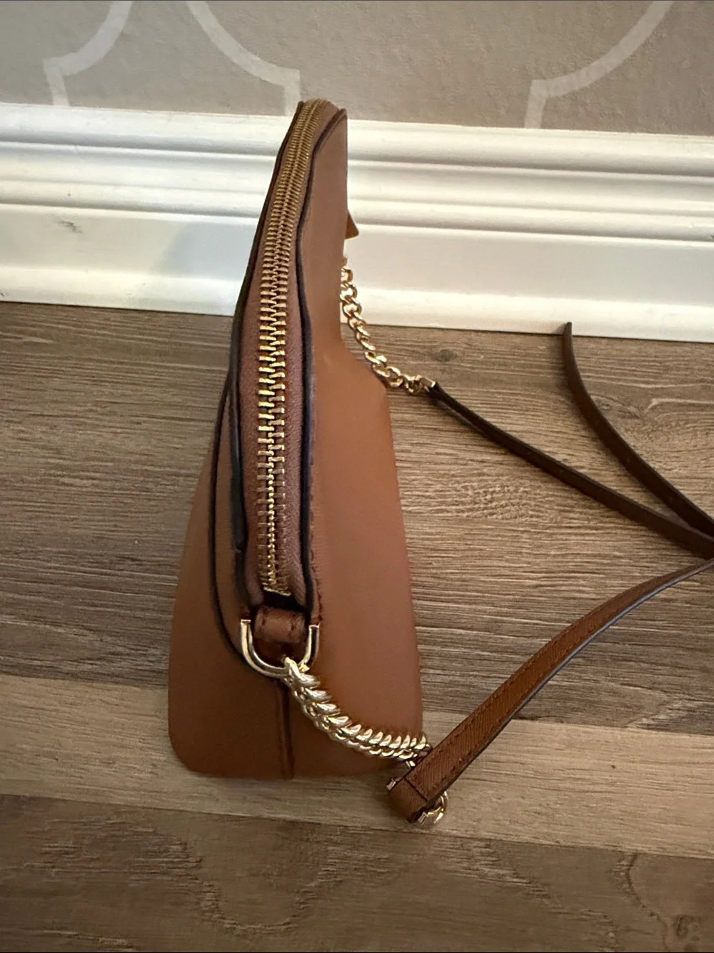 Michael Kors Tan Crossbody Bag with Gold Hardware